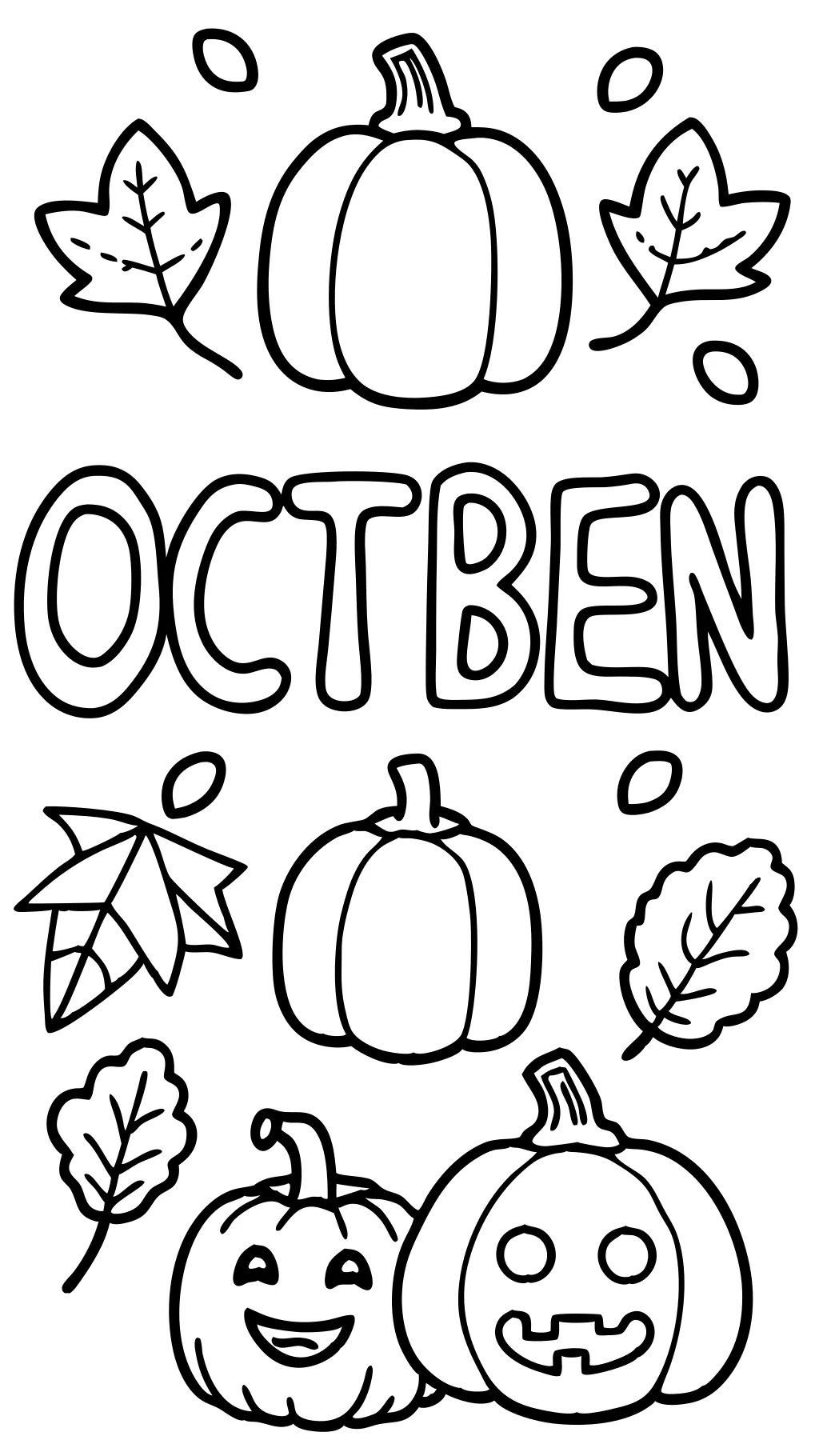 coloriage d’octobre imprimable